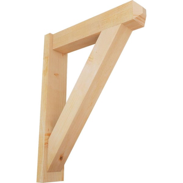 Ekena Millwork 6 in. x 34 in. x 26 in. Douglas Fir Traditional Craftsman Rough Sawn Outlooker