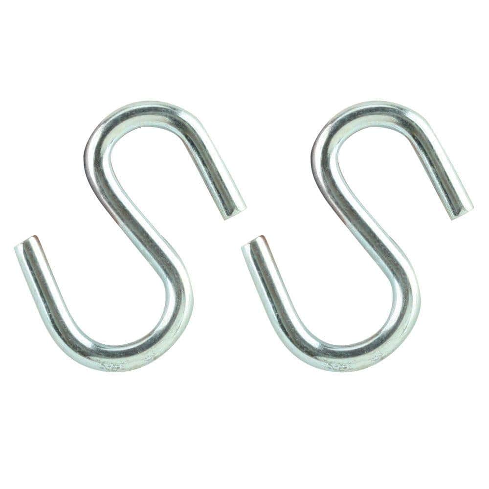 Everbilt 1/8 in. x 1-1/4 in. Zinc-Plated Rope S-Hook (4-Pack