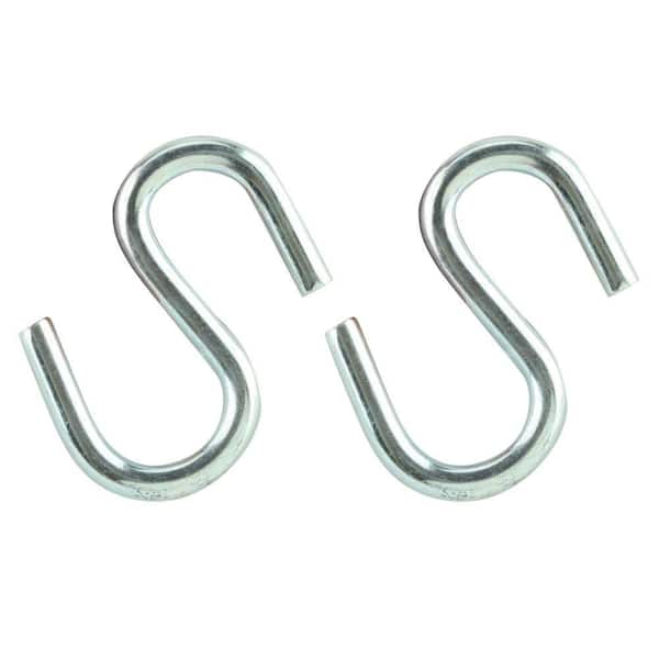 Everbilt 1/8 in. x 1-1/4 in. Zinc-Plated Rope S-Hook (4-Pack)