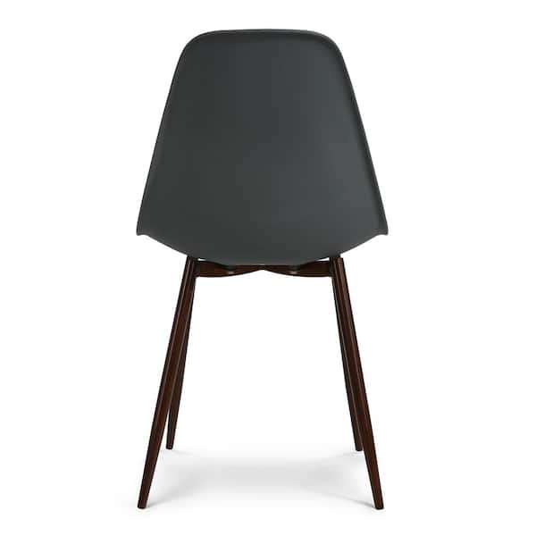 EDGEMOD Landon Smoke Gray Sculpted Dining Chair Set of 4 HD 374