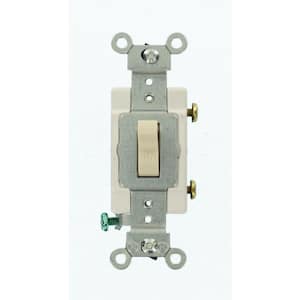 20 Amp Commercial Grade Single-Pole Toggle Switch, Light Almond