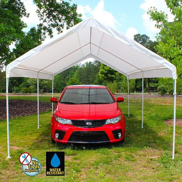 King Canopy Value King 10 x 20 6-Leg Carport, 1-1/4