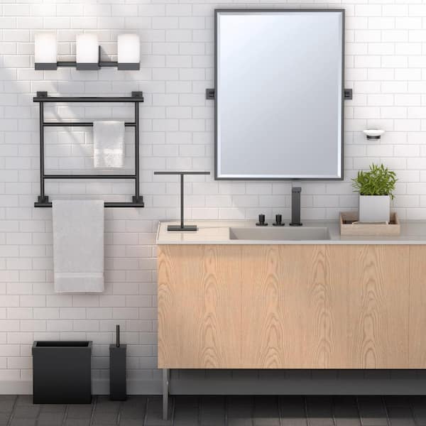 matte black hand towel ring