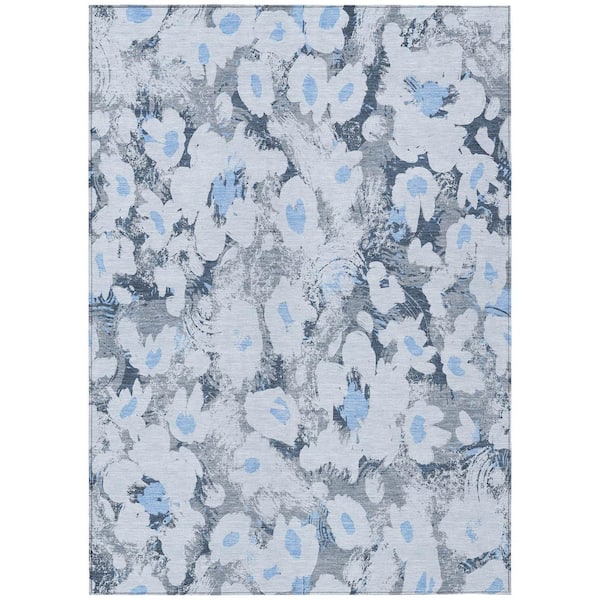 Chantille ACN538 Denim 10 ft. x 14 ft. Machine Washable Indoor/Outdoor Geometric Area Rug