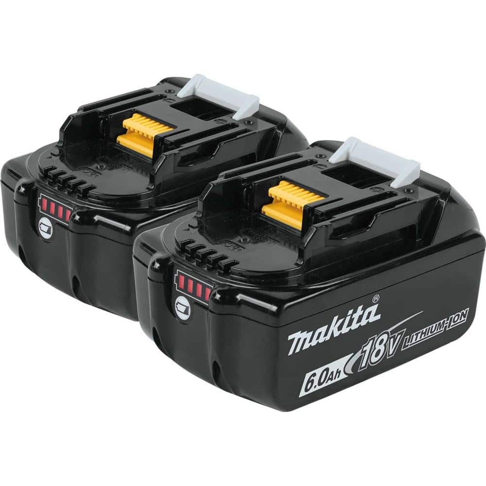 TURPOW 2 Packs 6.5 Ah Replace for Makita 18V Battery & Double Rapid Charger  Combo, Compatible with BL1815 BL1830 BL1840 BL1850 BL1860 for Makita