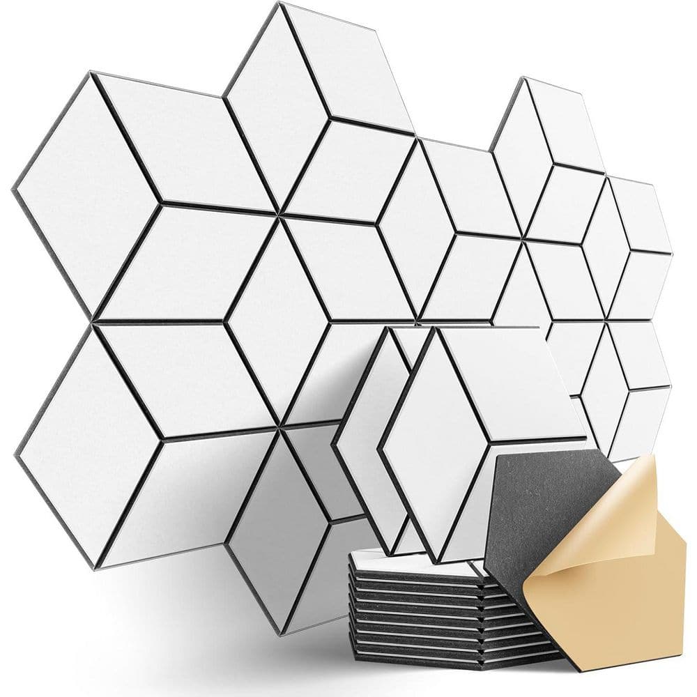 "12-Pack Self-Adhesive Acoustic Panels 0.4"" x 10"" x 12"" High-Density Soundproof Foam" price history on PriceWatchPro