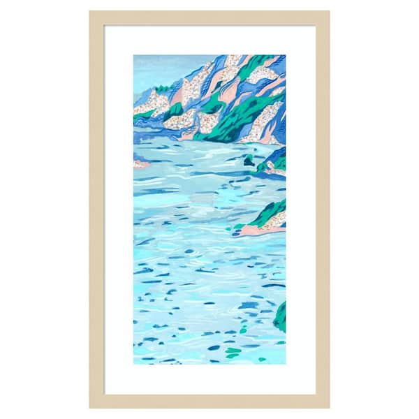 Amanti Art Ideal Vacation I by Melissa Wang 15 in. W x 25 in. H. Wood Framed Wall Art Print Framed in Brown