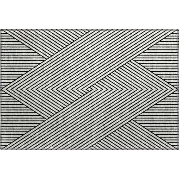 Addison Rugs Mayfield Premium Machine Washable Abstract AMF937 White 2 ft. x 3 ft. Area Rug