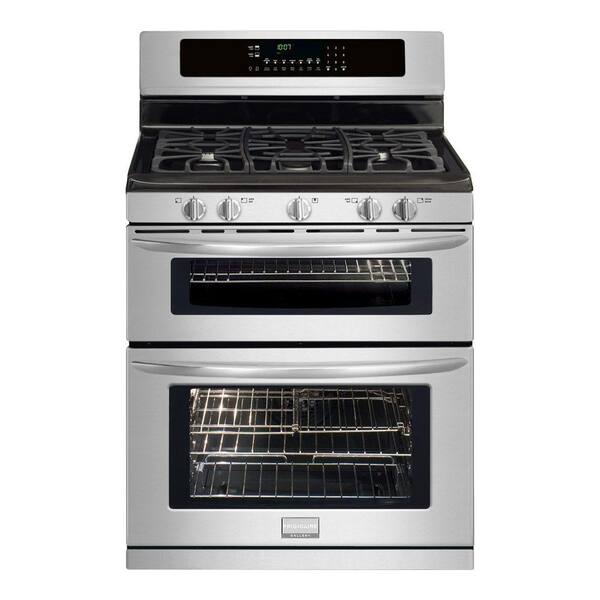 Frigidaire 5.8 cu. ft. Double Oven Gas Range with Self-Cleaning Convection Oven in Stainless Steel