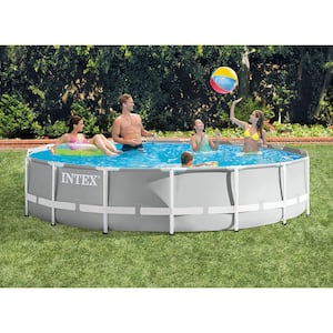 15 ft. W x 42 in. H x 42 in. D Prism Frame Above Ground Swimming Pool Set with Debris Cover