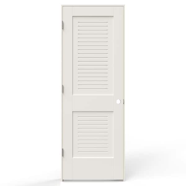 JELD-WEN 28 in. x 80 in. 2 Panel Right-Handed Primed MDF Wood