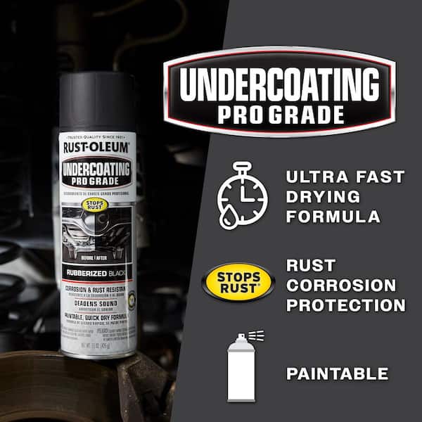 15 oz. Professional Grade Matte Black Rubberized Undercoating Spray (6-Pack)