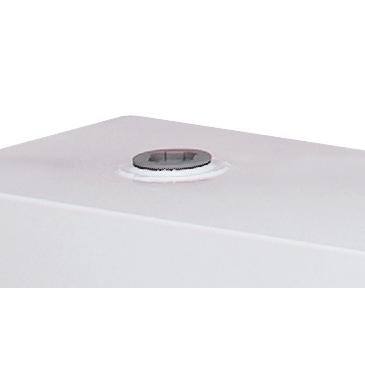 Jobox Low-Profile L-Shaped Steel Liquid Transfer Tank in White