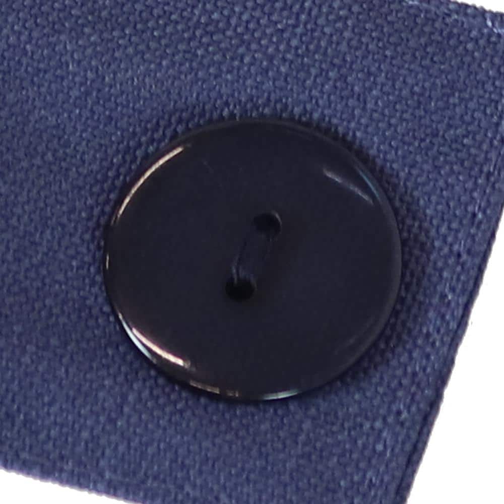 Blue Polyester Fabric Curtain Tiebacks with Resin Buttons - Set of 2