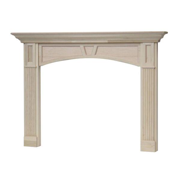 Builder's Choice Hampton 72 in. x 57-1/2 in. Paint Grade Full Surround Mantel