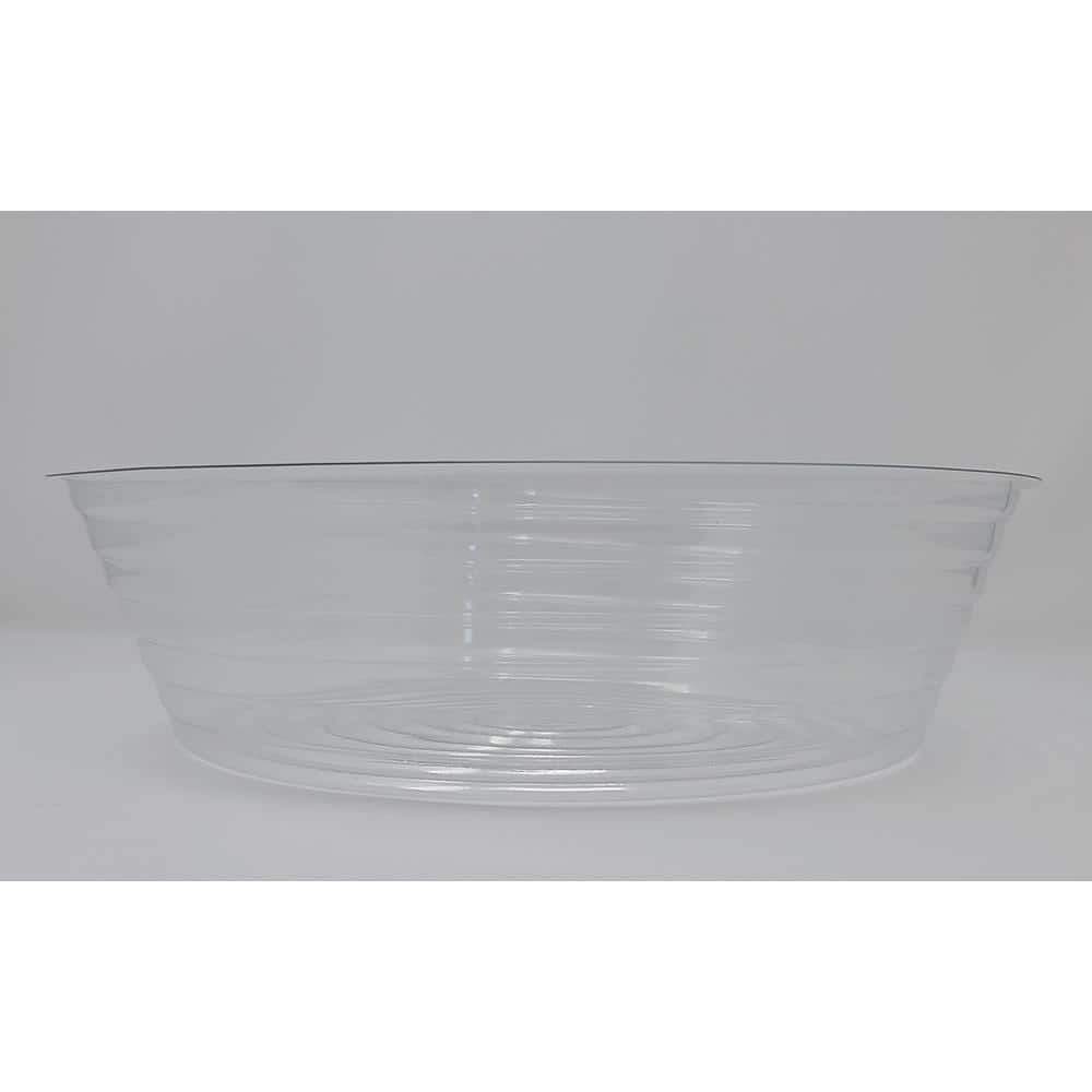 Griffin Products Deep Liner 8 in. Clear Plastic Planter Saucer DL8