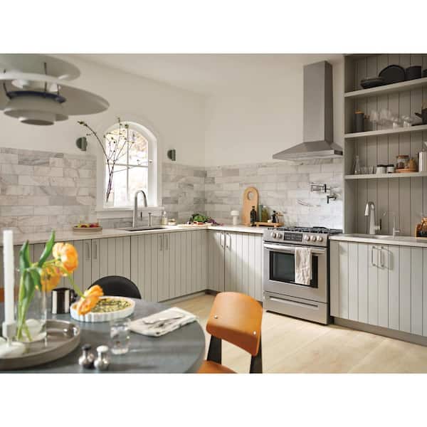 Nio Modern Wall Mount Pot Filler Kitchen Faucet in Spot Resist Stainless