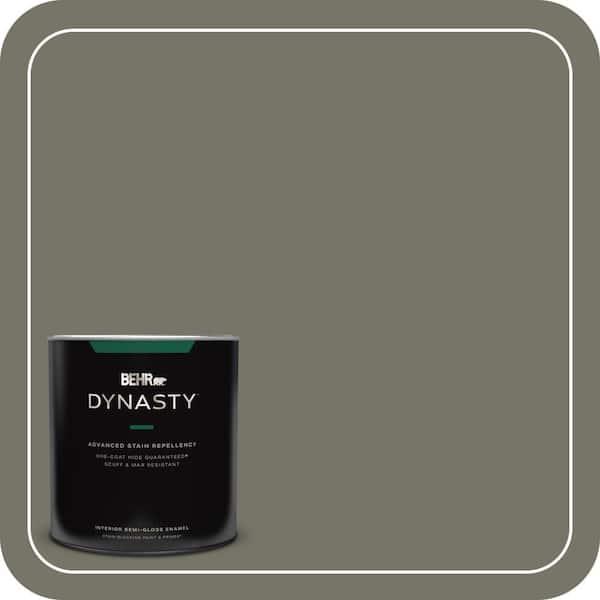 BEHR DYNASTY 1 qt. #BXC-44 Pepper Mill Semi-Gloss Enamel Interior Stain-Blocking Paint and Primer