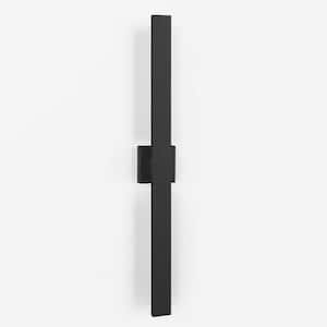 1-Light Matte Black Hardwired LED Outdoor Wall Sconce
