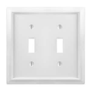 Annabelle White 2-Gang Toggle Composite Wall Plate