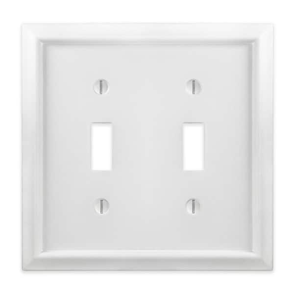Annabelle White 2-Gang Toggle Composite Wall Plate
