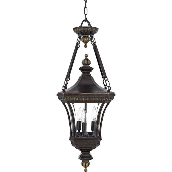Quoizel Devon 3-Light Bronze Outdoor Pendant Light