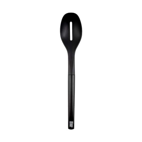 Heat Resistant 11.5 Black Nylon Slotted Round Spatula