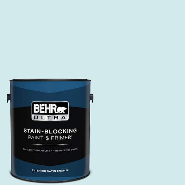 BEHR ULTRA 1 gal. #540C-1 Mineral Water Satin Enamel Exterior Paint & Primer