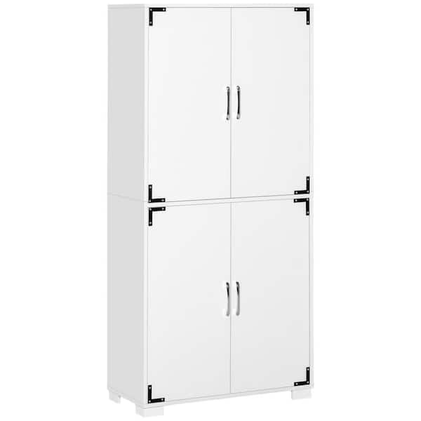 Unbranded 29.5 in. W x 13.75 in. D x 63 in. H Bathroom White Linen Cabinet