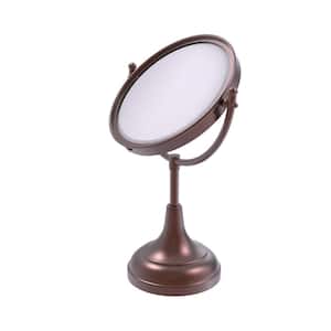 8 in. x 15 in. x 5 in. Vanity Top Single Makeup Mirror 5X Magnification in Antique Copper