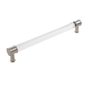 Midway Collection 12 in. (305 mm) Center-to-Center Crysacrylic with Satin Nickel Cabinet Door and Drawer Pull