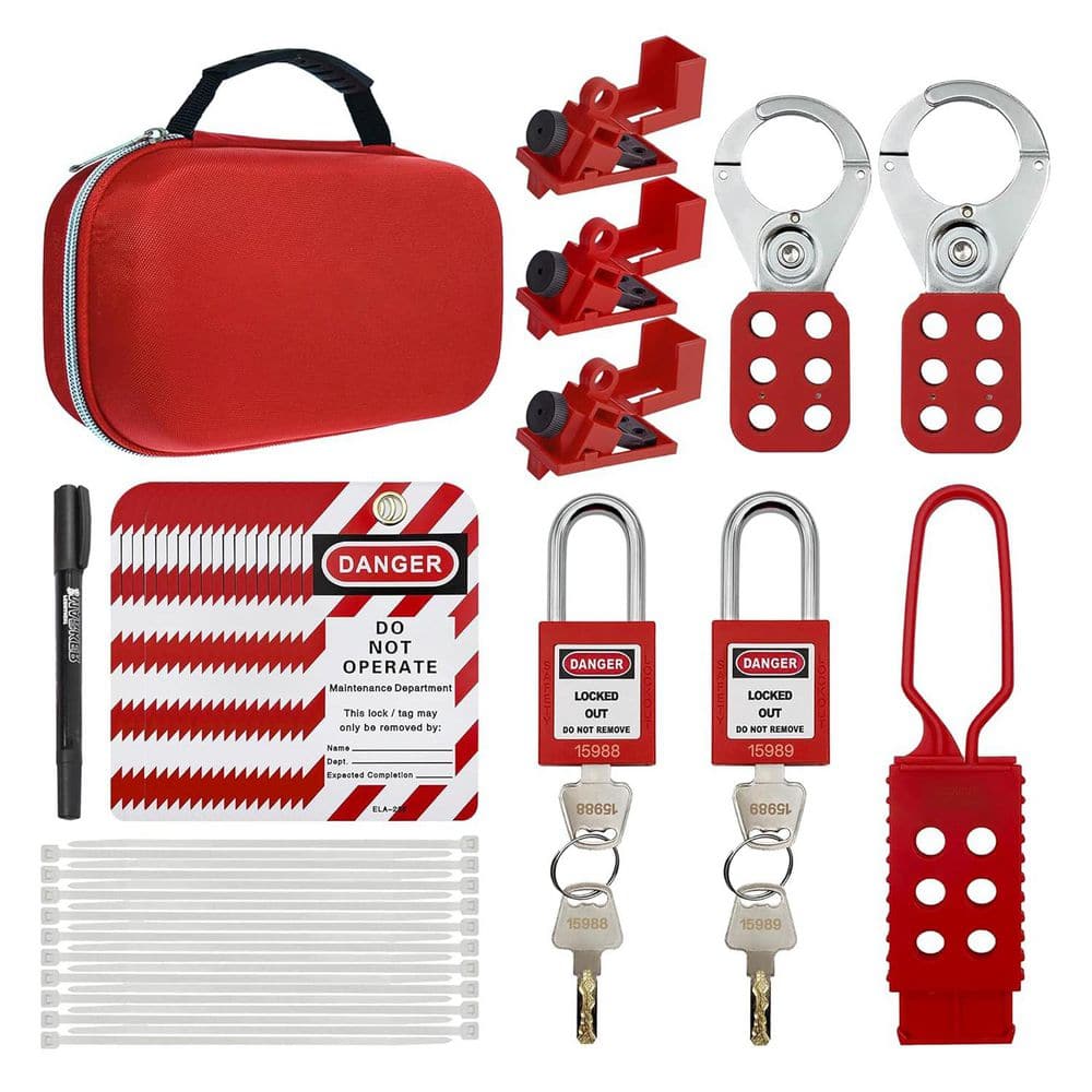 34-Piece Industrial Lockout Tagout Kit with Safety Padlocks Hasps Tags Circuit Breaker Locks for OSHA Compliance price history on PriceWatchPro