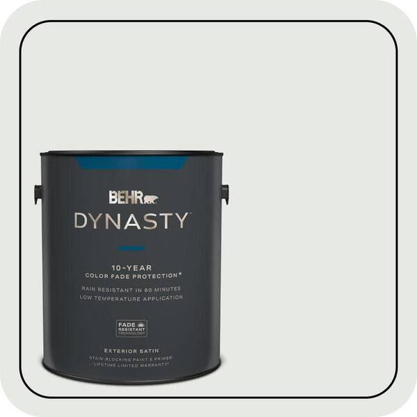 BEHR DYNASTY 1 gal. #PPL-55 Coastal Fog Satin Enamel Exterior Stain-Blocking Paint & Primer