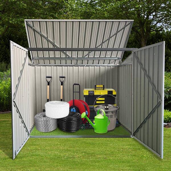 Coporesell 67 in. W x 38 in. D x 52 in. H Gray Outdoor Metal Trash