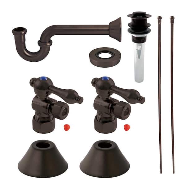 Kingston Brass Trimscape Traditional Plumbing Supply Kit Combo 1-1/4 in. Brass with P- Trap in Oil Rubbed Bronze