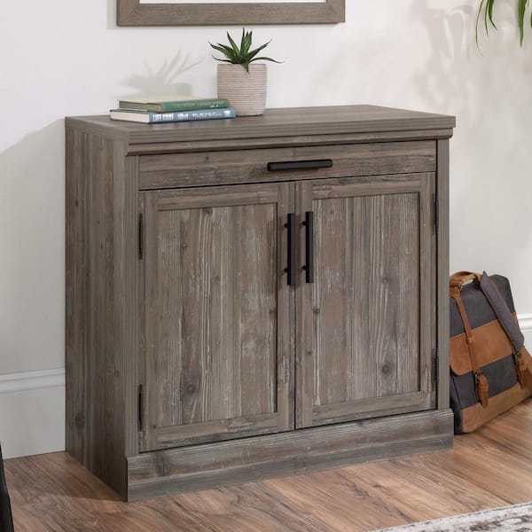 SAUDER Aspen Post Pebble Pine Accent Utility Cabinet with Drawer