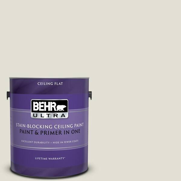 BEHR ULTRA 1 gal. #UL190-11 Guesthouse Ceiling Flat Interior Paint and Primer in One