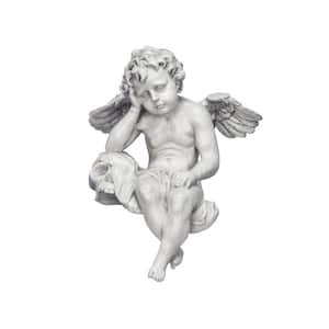 13 in. H Mourning Mortality Sitting Cherub Sculpture