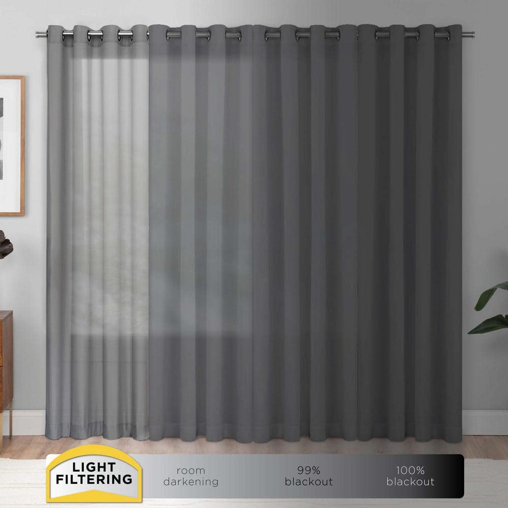 Sage Green Light Filtering Sheer Grommet Top Drapes, 52x63