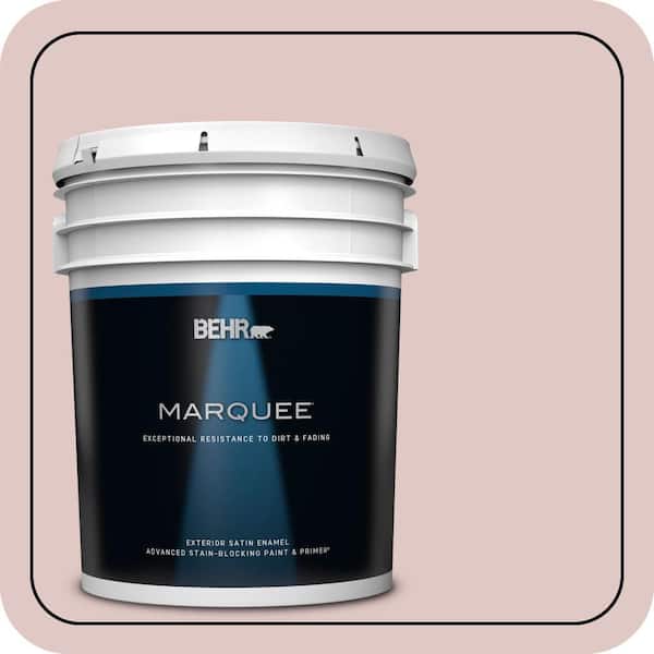 BEHR MARQUEE 5 gal. #160E-2 Pink Water Satin Enamel Exterior Paint & Primer