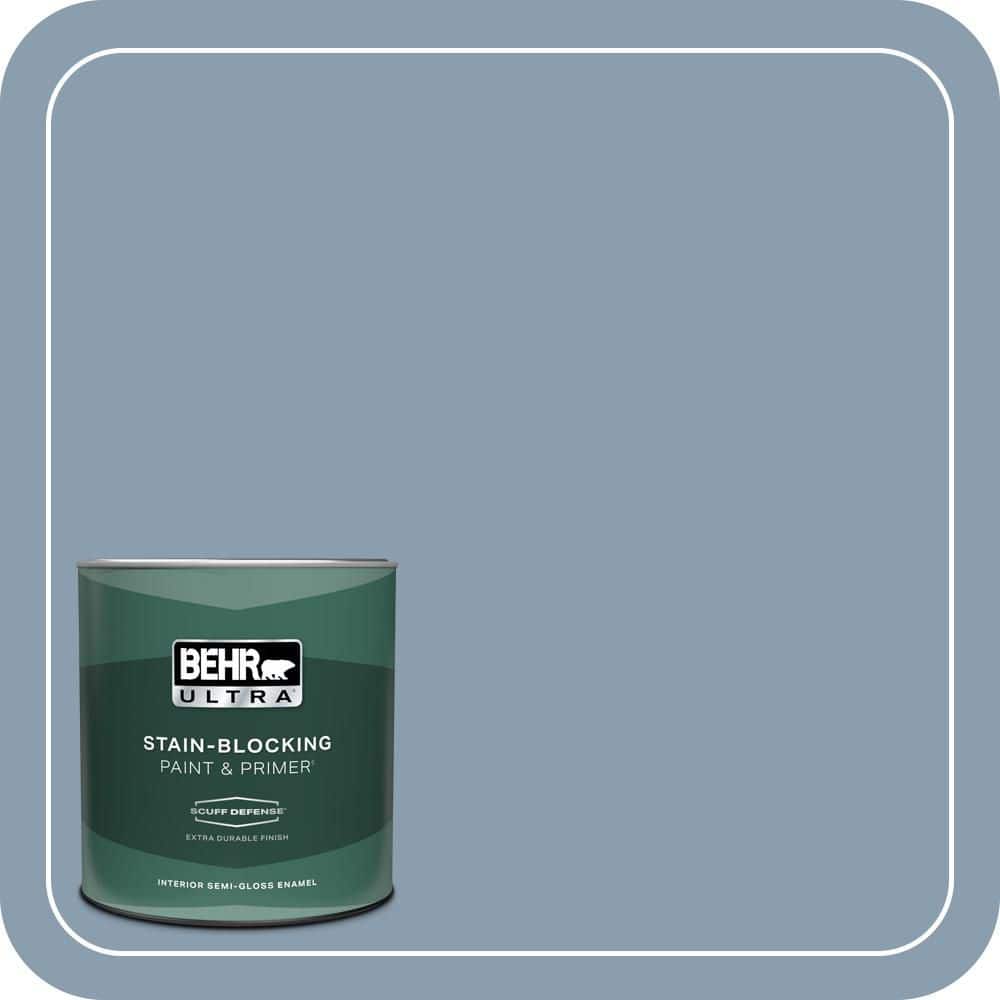 1 qt. #BNC-08 Sonata Blue Extra Durable Semi-Gloss Enamel Interior Paint & Primer price history on PriceWatchPro