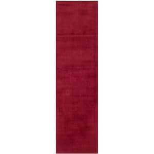 Himalaya Red 2 ft. x 14 ft. Solid Runner Rug
