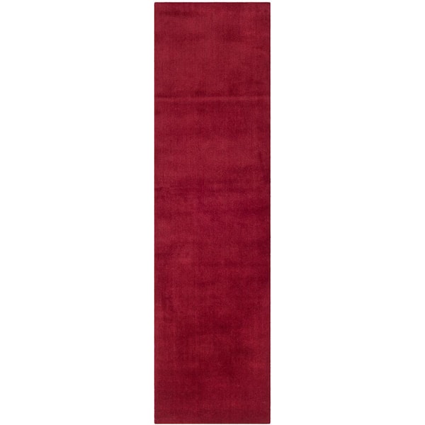 SAFAVIEH Himalaya Red 2 ft. x 14 ft. Solid Runner Rug