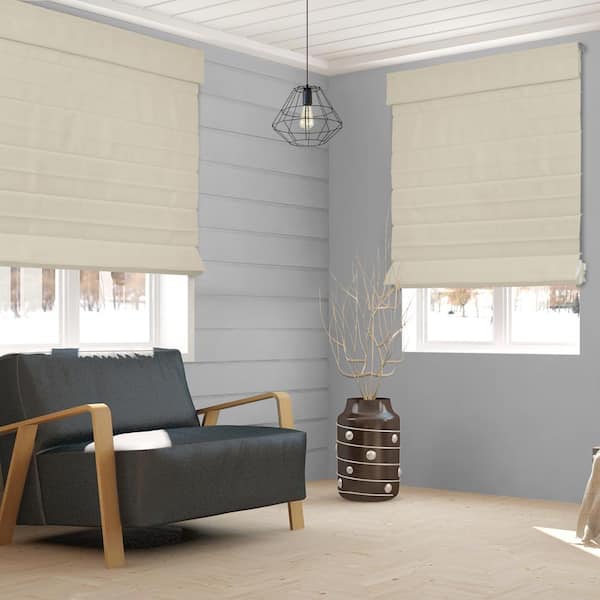 Chicology Cut-to-Size Daily Canvas Cordless Light Filtering Privacy Polyester Roman Shade 34.5 in. W x 84 in. L