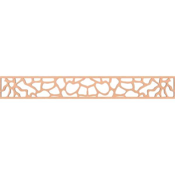 Ekena Millwork Rochester Fretwork 0.375 in. D x 46.5 in. W x 6 in. L Alder Wood Panel Moulding