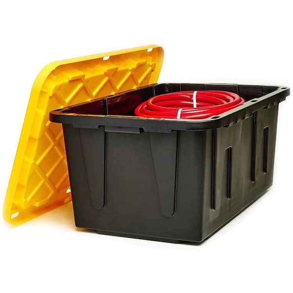 Hyper Tough - 27 Gallon Stackable Snap Lid Plastic Storage Bin