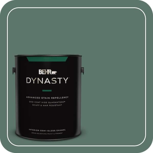 BEHR DYNASTY 1 gal. #S420-6 Pine Brook Semi-Gloss Enamel Interior Stain-Blocking Paint & Primer