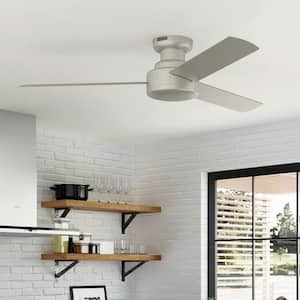 Presto 52 in. Indoor Ceiling Fan in Matte Nickel with Wall Control Included For Bedrooms