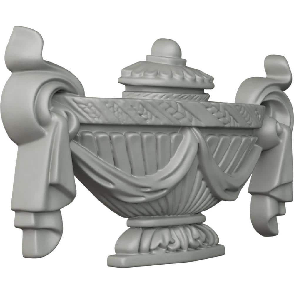 Gray Polyurethane Salem Urn Center Onlay Moulding