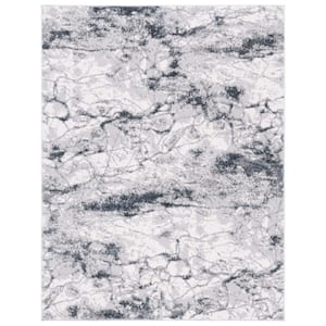 Alenia Gray/Dark Gray 5 ft. x 7 ft. Marble Area Rug